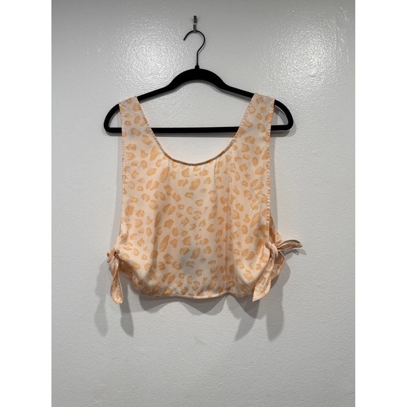 Finders Keepers Tops - Finders Keepers Open Tie Side Leopard Print Crop Top Size Small Boho Festival